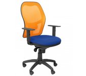 Piqueras y Crespo Jorquera Silla Malla Naranja Asiento Bali Azul