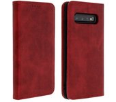 Avizar Funda Cartera con Función Soporte Roja para Samsung Galaxy S10