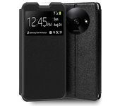 Cool Flip Cover Funda de Libro para Xiaomi Redmi A3 Lisa Negra