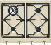 Smeg Colonial SRV864POGH Placa de Gas 4 Zonas 60cm Crema