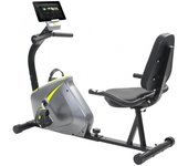 VidaXL Bicicleta Estática Reclinada con Pulsómetro Gris/Amarillo