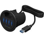 IB-HUB1403 USB 3.2 Gen 1 (3.1 Gen 1) Type-A 5000 Mbit/s Negro, Hub USB
