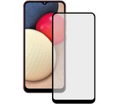 KSIX smart your tech Protector de Pantalla para Galaxy A02S, Vidrio Templado, Grosor 0,33 mm, Negro