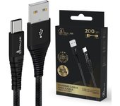 EXTRALINK Smart Life cable USB C, nylon trenzado, cable USB A a USB C 15W Fast Charge, 5V 3A, 2M cable usb tipo c, compatible con muchos aparatos, cable carga rapida