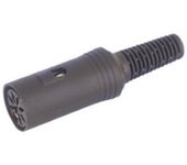 Conector DIN hembra de 8 contactos color negro Electro Dh 10.130/8/90 8430552007110