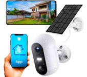 Extralink smart life solareye | cámara exterior con panel solar | inalámbrica, full hd 1080p, wi-fi, batería 5200mah, ip54