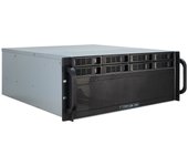 Inter-Tech 4U-4408 Estante Negro, Plata - Caja de Ordenador (Estante, Servidor, Acero, Negro, Plata, ATX,EATX,EEB,Mini-ITX,uATX, 4U)