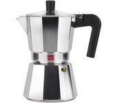MAGEFESA Catual - Cafetera Italiana de 6 Tazas, Aluminio Resistente y Ligero, Todo Tipo de Cocinas Excepto Induccion, Asa Ergonómica, Calor Uniforme