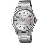 Reloj de pulsera CASIO Collection - MTP-V001D-7B correa color: Gris plata Dial Blanco Hombre