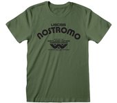 Alien Retro Nostromo Hombre Camiseta Aceituna M 100% algodón Vorne Bedruckt Regular
