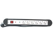 Base 6 tomas con protector de sobrecargas Blanca Electro DH 36.256/B 8430552121793