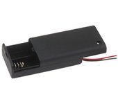 Portapilas para 2 pilas de 1'5 V, con tapa deslizante sin interruptor Electro Dh 33.019/SI 8430552093526