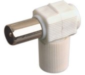 Conector TV Hembra Acodado Blanco Electro DH 10.533 8430552049950