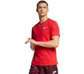 Nike - Camiseta Sportswear Club, Hombre, University Red-White, L