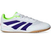 Adidas - Zapatilla de fútbol sala Predator Club IN Sala Niño, Unisex, White-Collegiate Purple-Lucid Lemon, 28 EUR