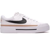 Nike - Zapatilla Court Legacy Lift Mujer, Mujer, White-Black-Hemp-Orange, 8,5 USA