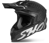 Shot Race Gear Casco de Cross Shot Lite Carbon Carbono-Plata Mate