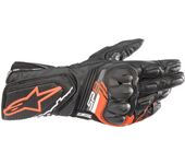 Alpinestars Guantes de cuero  SP-8 V3 Negro-Rojo Fluo
