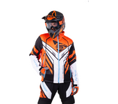 Sweep Chaqueta Softshell  Concordia Negro-Blanco-Naranja-Azul