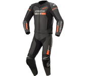 Alpinestars Traje de cuero  GP Force Chaser 2-Piezas Negro-Rojo Flúor