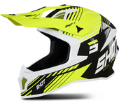 Shot Race Gear Casco de Cross Shot Lite Fury Negro-Neón-Amarillo