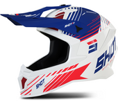 Shot Race Gear Casco de Cross Shot Lite Fury Azul Marino-Rojo