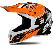 Shot Race Gear Casco de Cross Shot Lite Fury Negro-Neón-Naranja