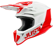 Just1 Casco de Cross  J18 Pulsar Blanco-Rojo
