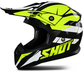 Shot Race Gear Casco de Cross Shot Pulse Revenge Negro-Neón-Amarillo