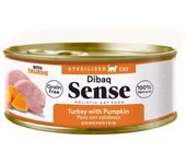 Dibaq Sense Gato Adult Grain Free Sterilized Pavo con Calabaza Latas 24 x 70 gr