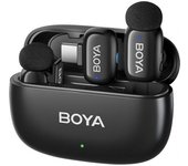 Micrófono inalámbrico Boya Mini-14 conexión USB-C con estuche de carga Negro (2TX + 1RX)
