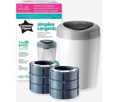Contenedor para pañales Simplee + 6 recargas TOMMEE TIPPEE gris