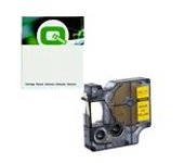 Q-Nomic 43618 (S0720790) cinta negro sobre amarillo 6mm