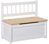 Homcom Baúl de juguetes para niños 60x30x50 cm blanco