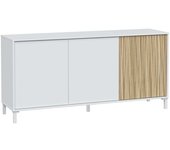 HOMN Aparador 3 puertas color Blanco Artik y madera