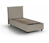 Talamo Italia Cama individual de tela gris tórtola 80x190 cm