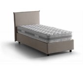 Talamo Italia Cama individual de tela gris tórtola 90x200 cm