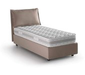 Talamo Italia Cama individual de tela gris tórtola 80x190 cm