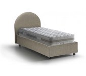 Talamo Italia Cama individual de tela gris tórtola 80x190 cm