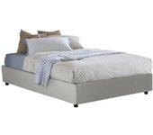 Dmora Cama tamaño queen en ecopiel blanca 120x190 cm