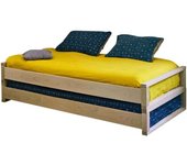 ID Kids Cama nido con colchones madera maciza 90x200cm