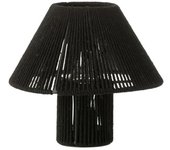 J-line Lámpara led de algodón negro 21.2x21.2x18.7 cm