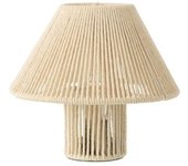J-line Lámpara led en algodón beige 21.2x21.2x18.7 cm