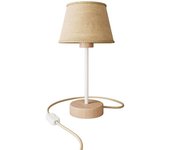 Creative Lámpara de mesa de madera con pantalla Imperio