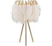 Mauro Ferretti Lámpara de mesa con plumas blancas cm ø 40x60