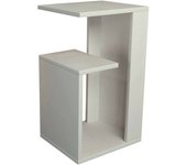 Dmora Mesa de café efecto madera blanco 35x30 h60 cm
