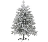 Beliani Árbol de navidad efecto nieve 120 cm blanco