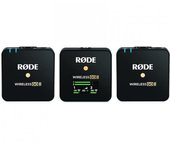 Rode Wireless Go II Transmisor Doble Sistema de Micrófono Inalámbrico Dos Canales con Micrófono Incorporado