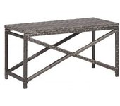 vidaXL Banco De Jardín Ratán Sintético Gris 80 Cm