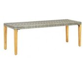 vidaXL Banco De Jardín Ratán Sintético Gris 80 Cm